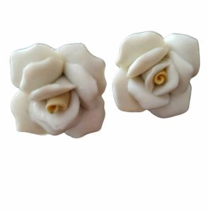 Vintage Ceramic stud earrings